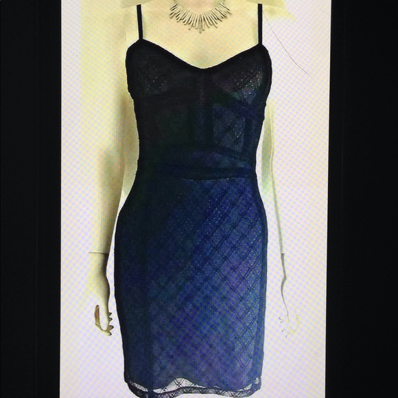 Zara Trafaluc Lace Bodycon Stretch LBD Mini Dress - Picture 1 of 8